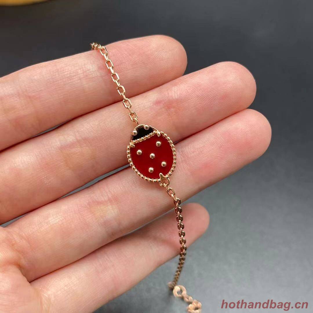 Van Cleef & Arpels Lucky Spring Bracelet closed wings ladybug VCA23018 Rose Gold Van Cleef & Arpels Lucky Spring Bracelet closed wings ladybug VCA23018 Rose Gold