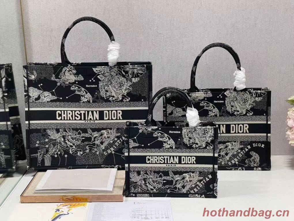 DIOR BOOK TOTE Embroidery C1286-31 black DIOR BOOK TOTE Embroidery C1286-31 black