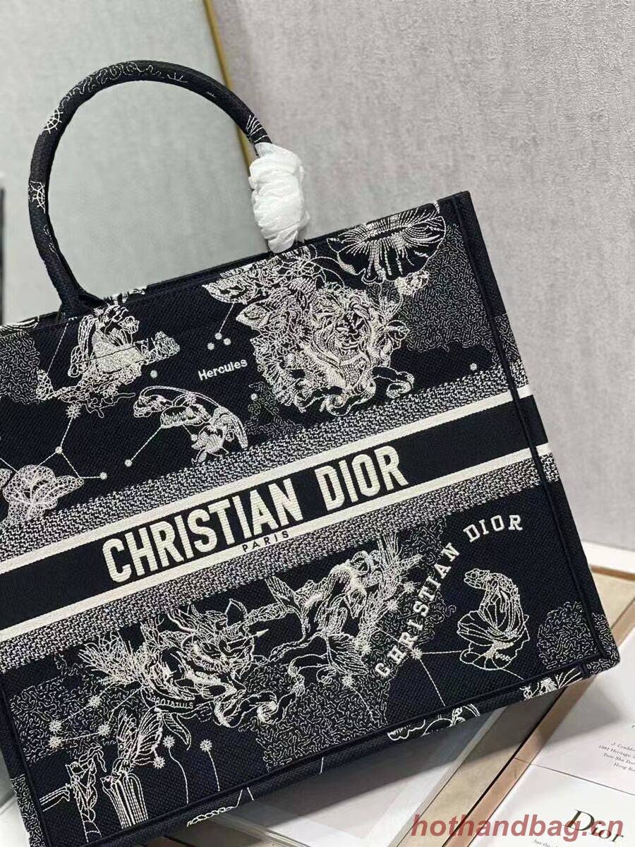 DIOR BOOK TOTE Embroidery C1286-31 black DIOR BOOK TOTE Embroidery C1286-31 black