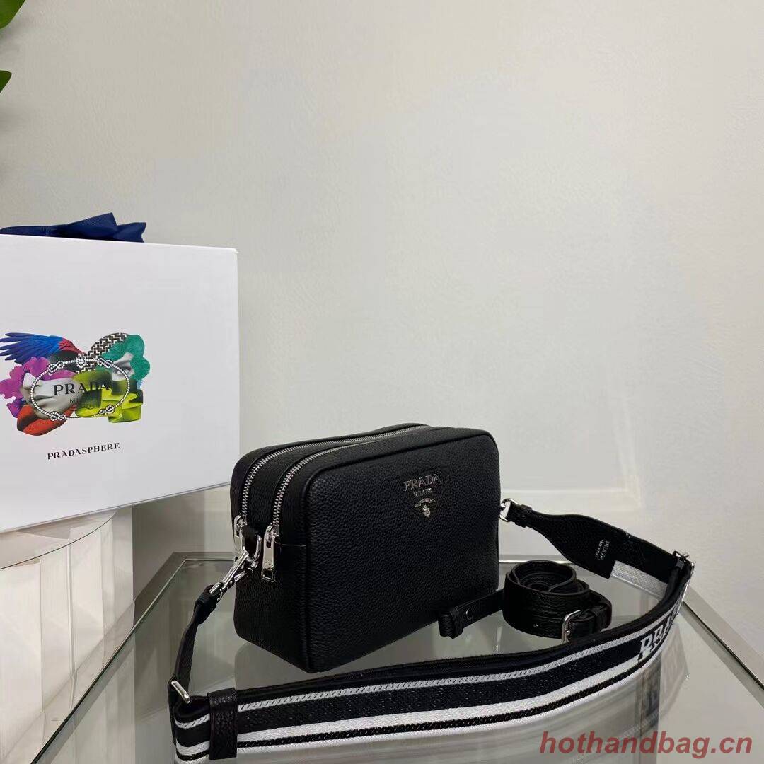 Prada Leather bag with shoulder strap 1BH082 black Prada Leather bag with shoulder strap 1BH082 black