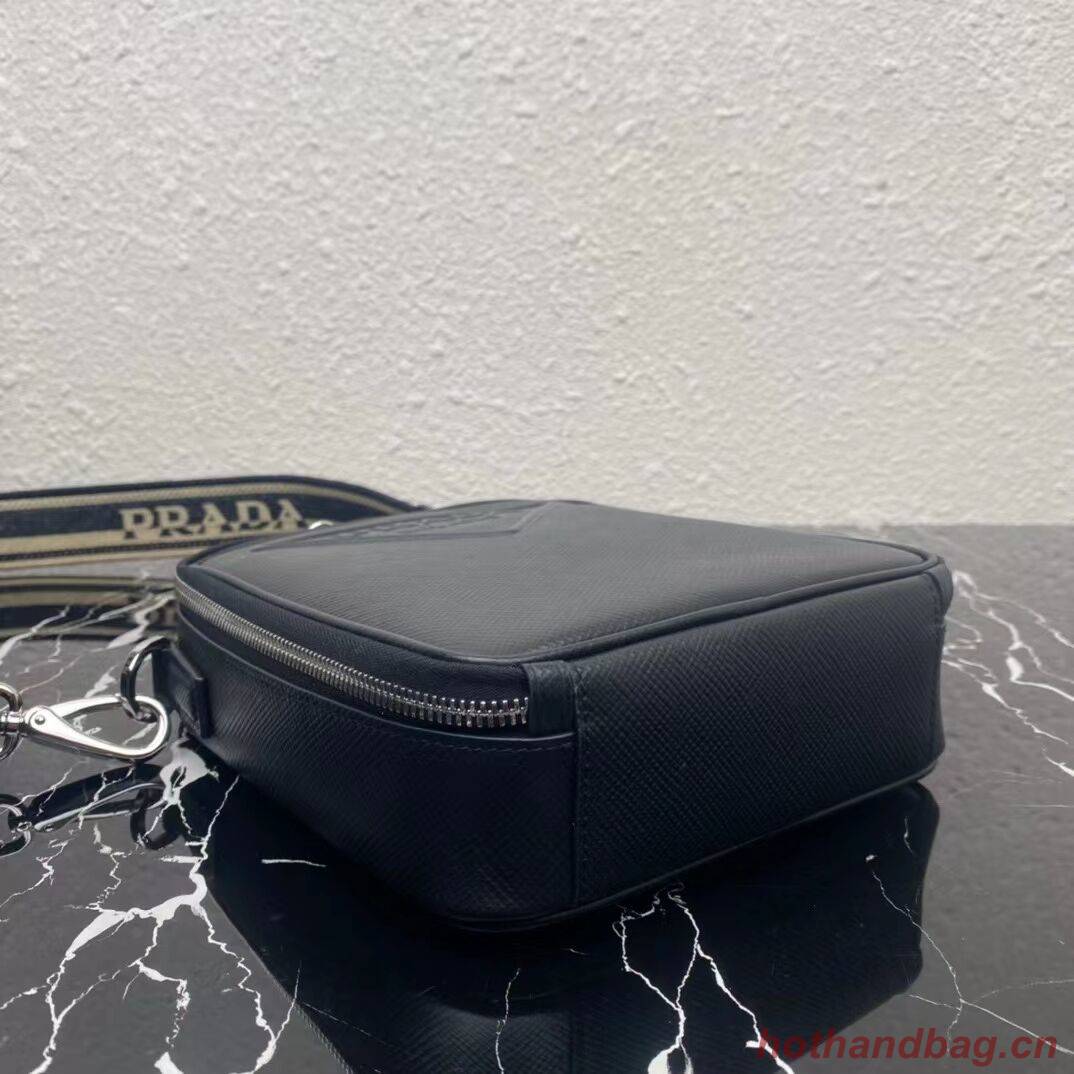 Prada Leather bag with shoulder strap 2BQ354 black Prada Leather bag with shoulder strap 2BQ354 black