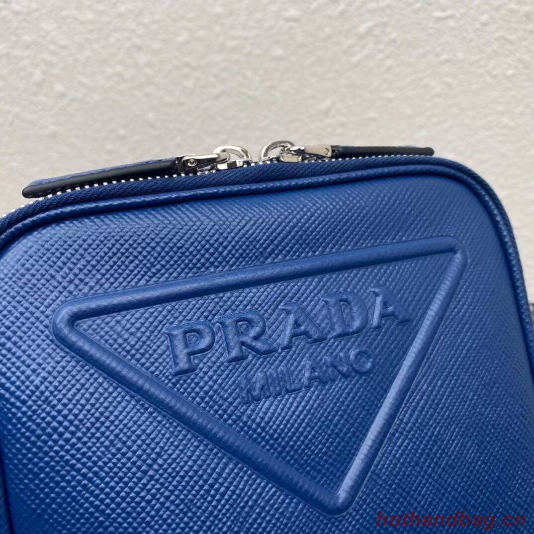 Prada Leather bag with shoulder strap 2BQ354 blue Prada Leather bag with shoulder strap 2BQ354 blue