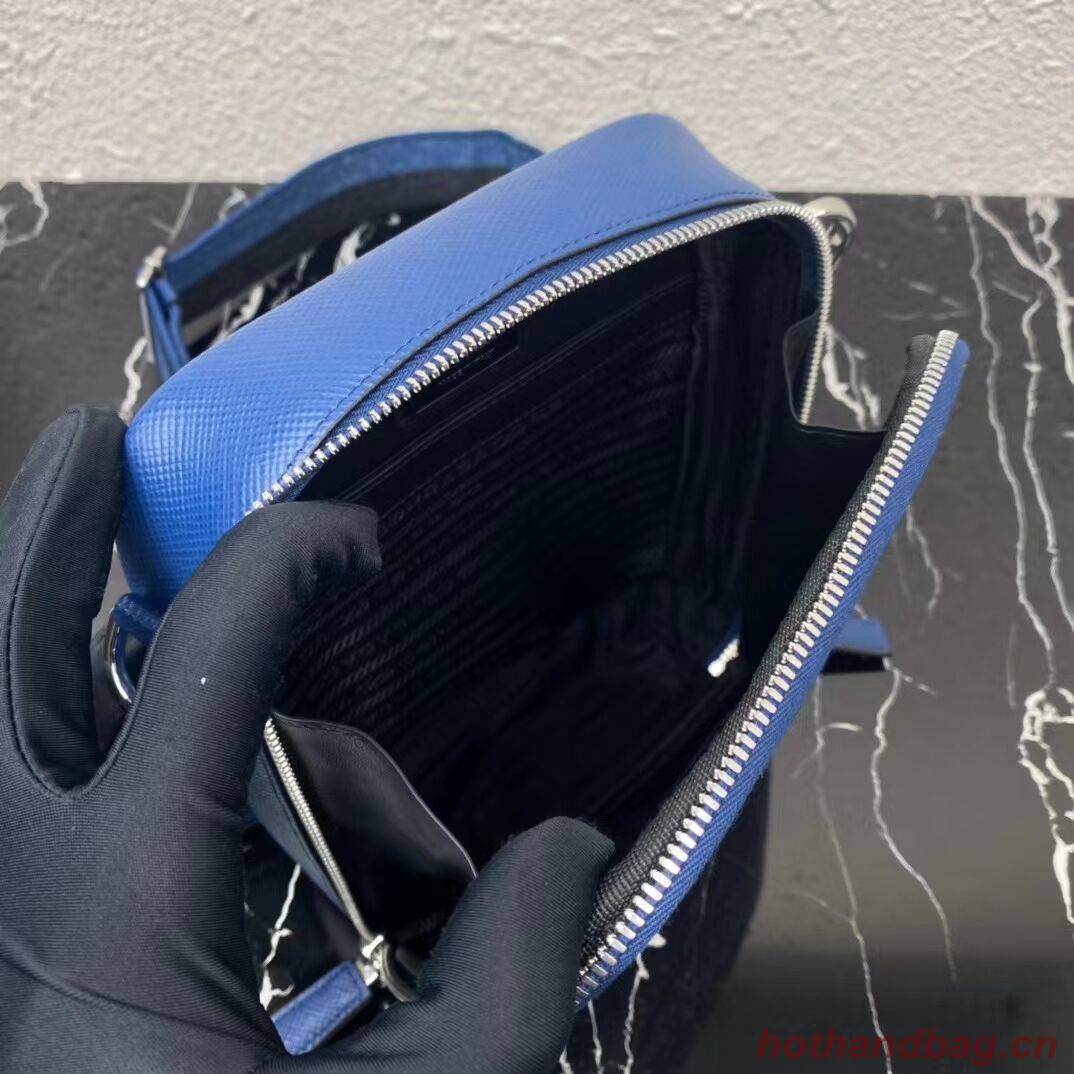 Prada Leather bag with shoulder strap 2BQ354 blue Prada Leather bag with shoulder strap 2BQ354 blue