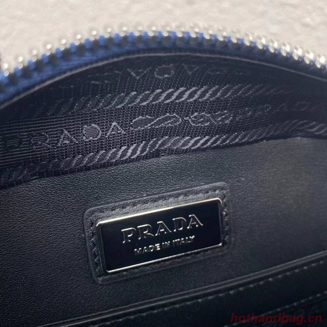 Prada Leather bag with shoulder strap 2BQ354 blue Prada Leather bag with shoulder strap 2BQ354 blue
