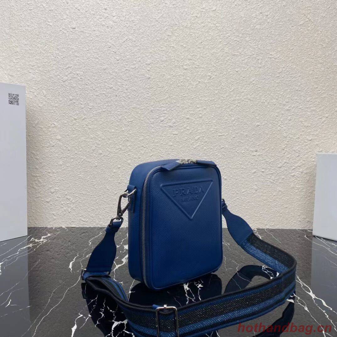 Prada Leather bag with shoulder strap 2BQ354 blue Prada Leather bag with shoulder strap 2BQ354 blue