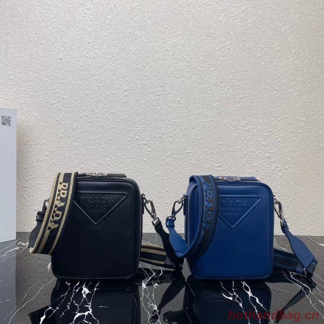 Prada Leather bag with shoulder strap 2BQ354 blue Prada Leather bag with shoulder strap 2BQ354 blue