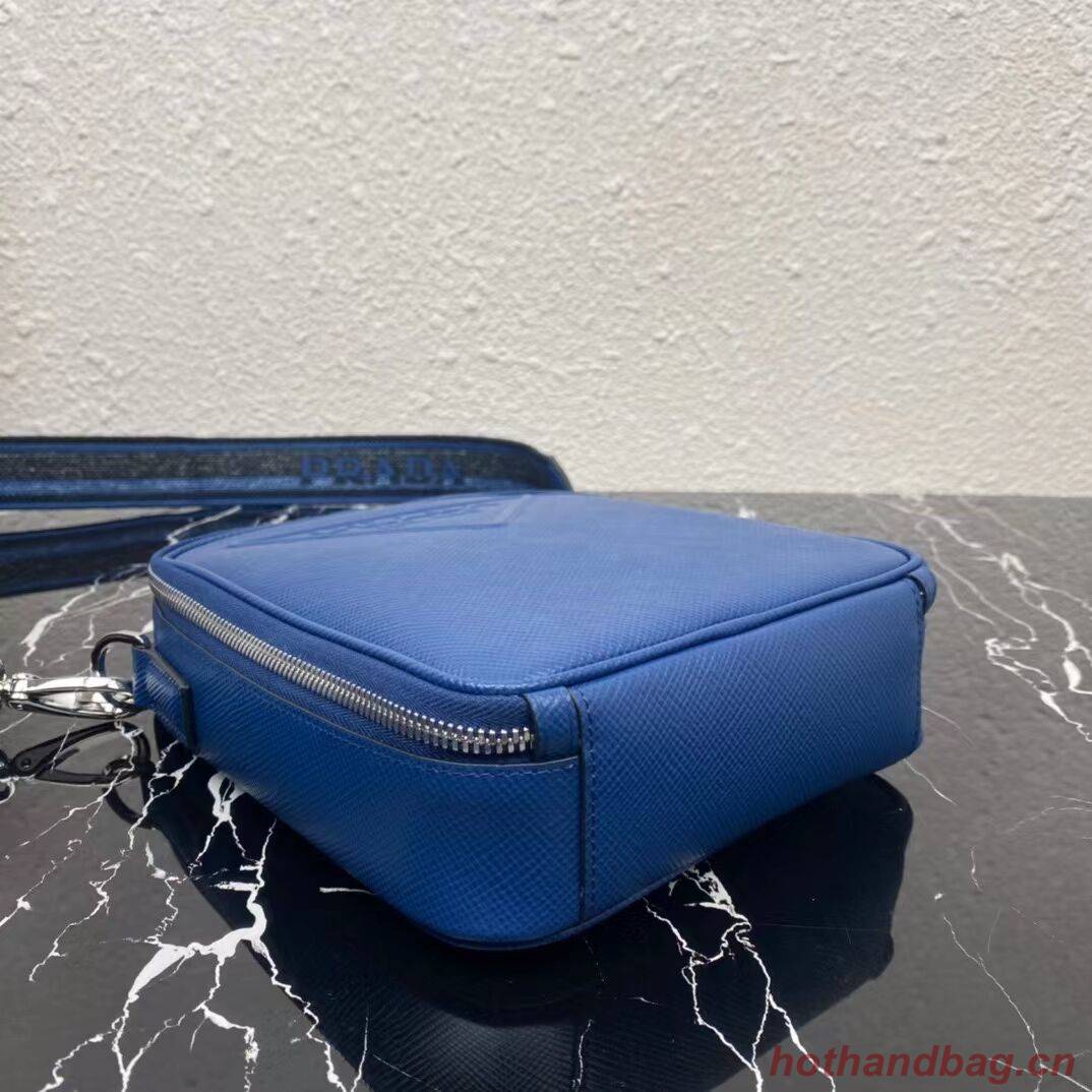 Prada Leather bag with shoulder strap 2BQ354 blue Prada Leather bag with shoulder strap 2BQ354 blue