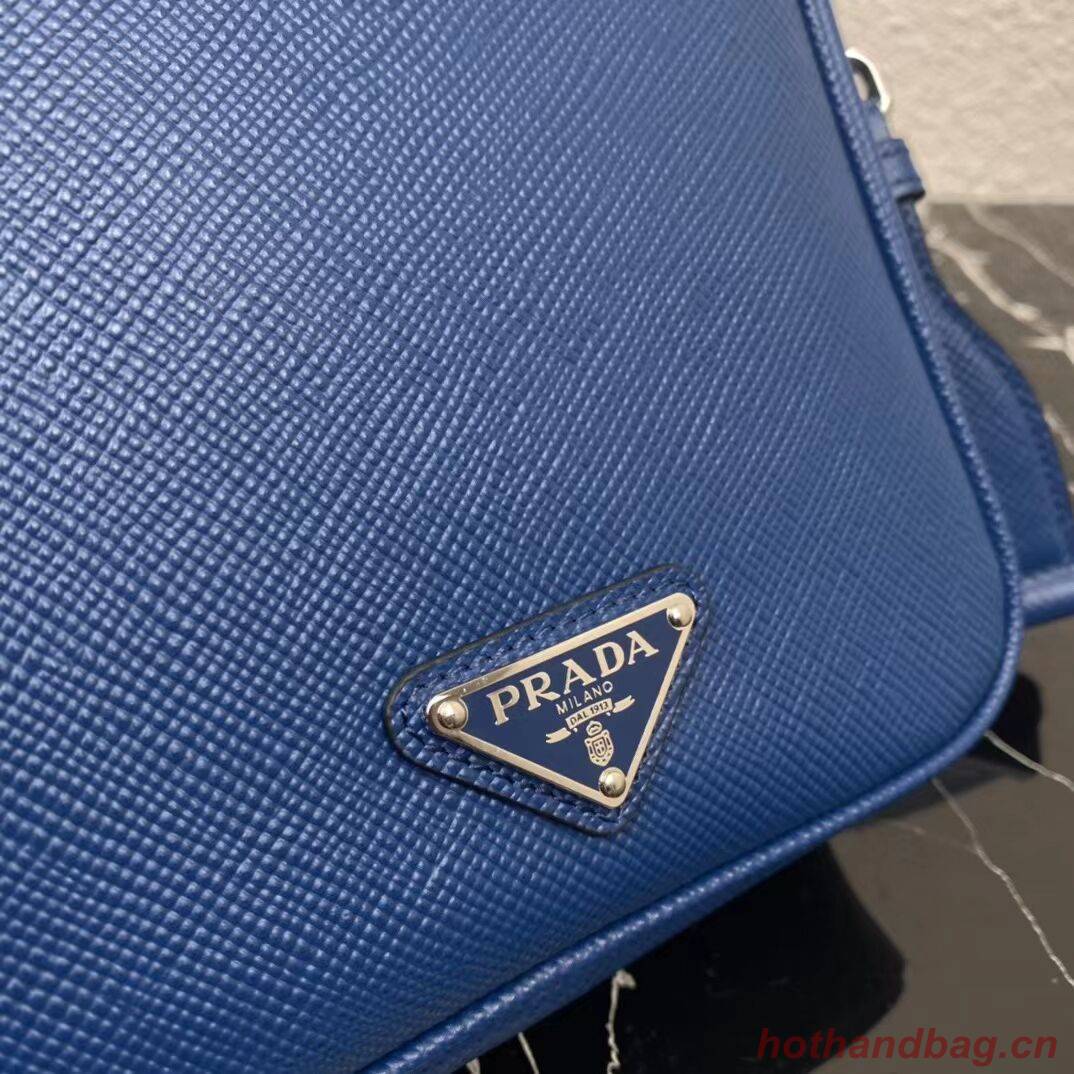 Prada Leather bag with shoulder strap 2BQ354 blue Prada Leather bag with shoulder strap 2BQ354 blue