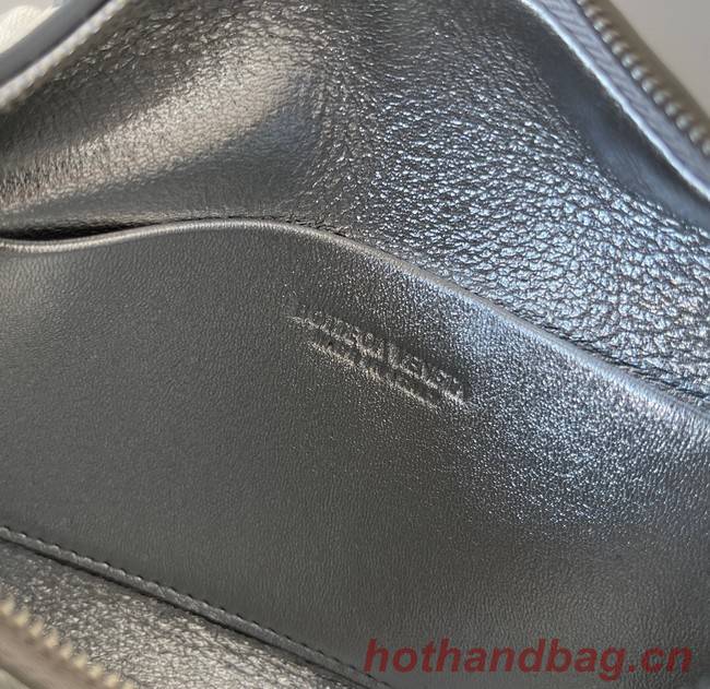 Bottega Veneta Mini intrecciato leather cross-body bag 680254 silver