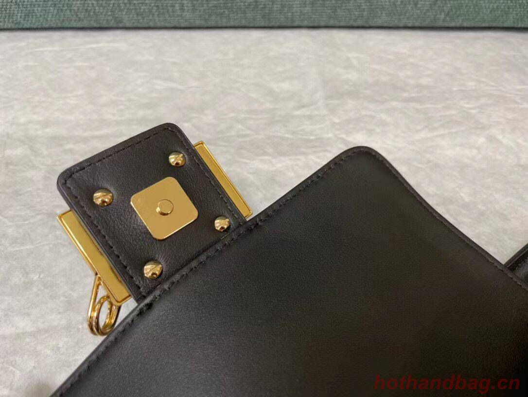 Fendi Brooch mini baguette Fendace leather bag 8BS066A black Fendi Brooch mini baguette Fendace leather bag 8BS066A black