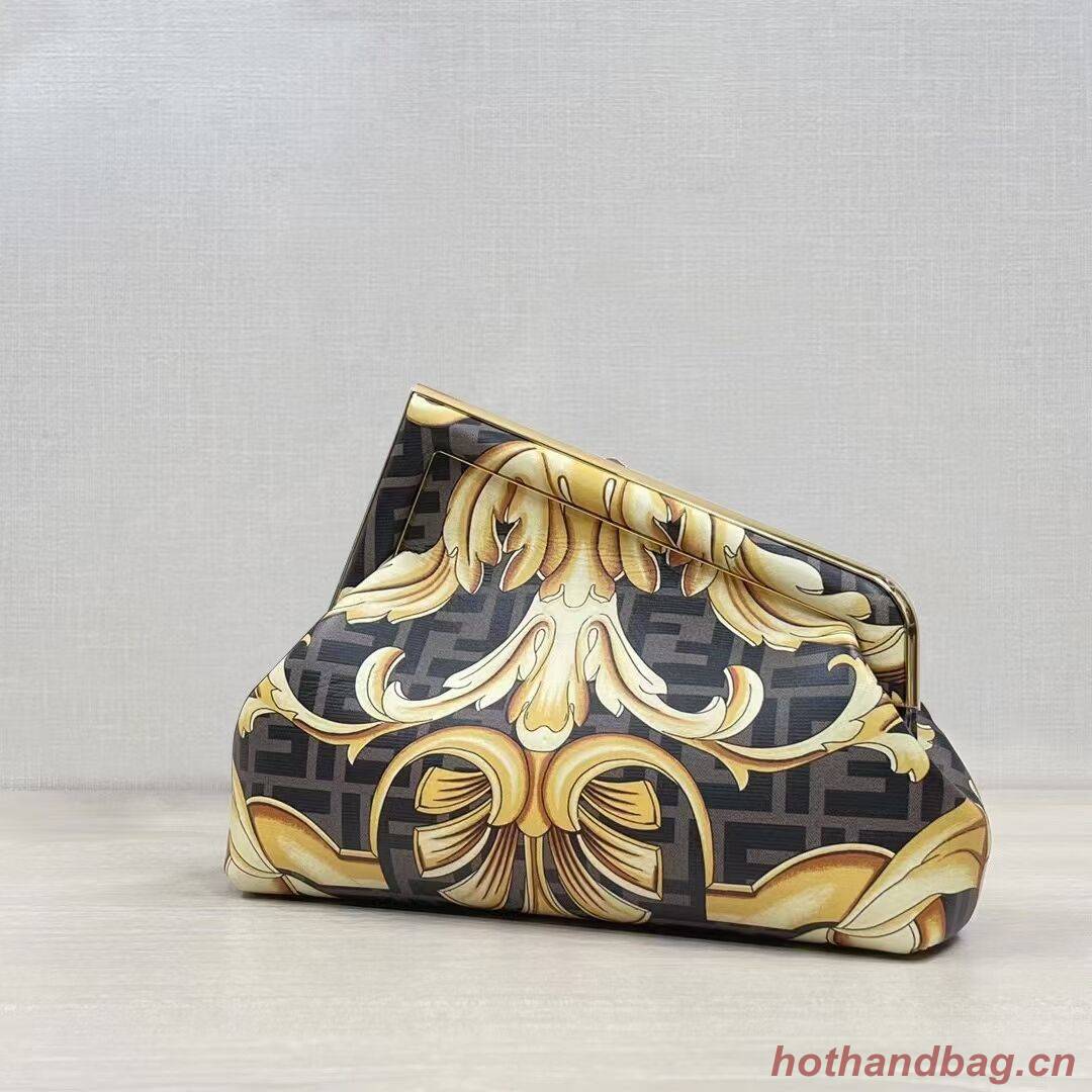 Fendi First Small Fendace Black silk charm 8BP129A Fendi First Small Fendace Black silk charm 8BP129A