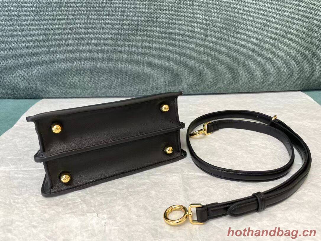 Fendi Peekaboo ISeeU mini leather bag 8BR3118 black Fendi Peekaboo ISeeU mini leather bag 8BR3118 black