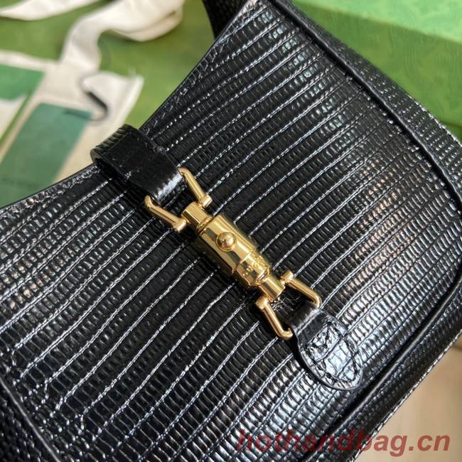 Gucci Jackie 1961 lizard mini bag 675799 black
