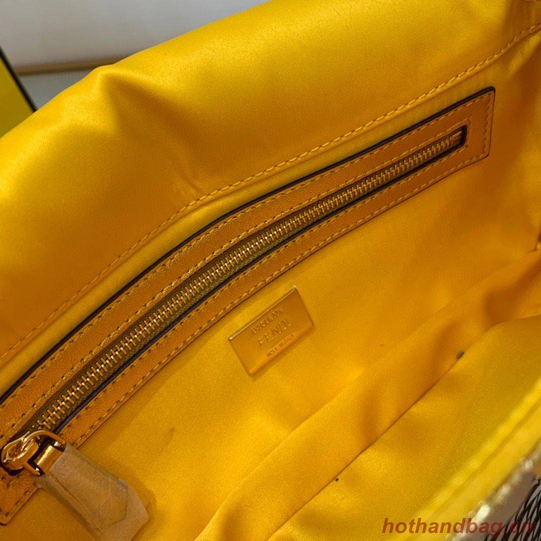 Fendi FF Baguette Gold Metal Sequin Embroidery Bag 2017 Gold Fendi FF Baguette Gold Metal Sequin Embroidery Bag 2017 Gold