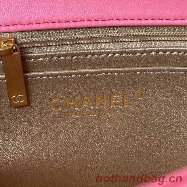 Chanel small Flap Bag Original Sheepskin Leather AS1787 pink