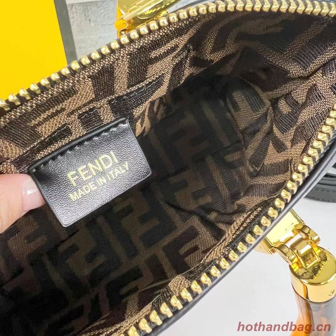 Fendi By The Way Mini Small leather Boston bag 8BS067A black Fendi By The Way Mini Small leather Boston bag 8BS067A black