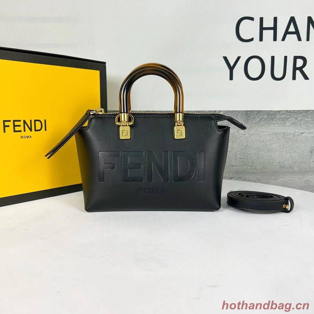Fendi By The Way Mini Small leather Boston bag 8BS067A black Fendi By The Way Mini Small leather Boston bag 8BS067A black