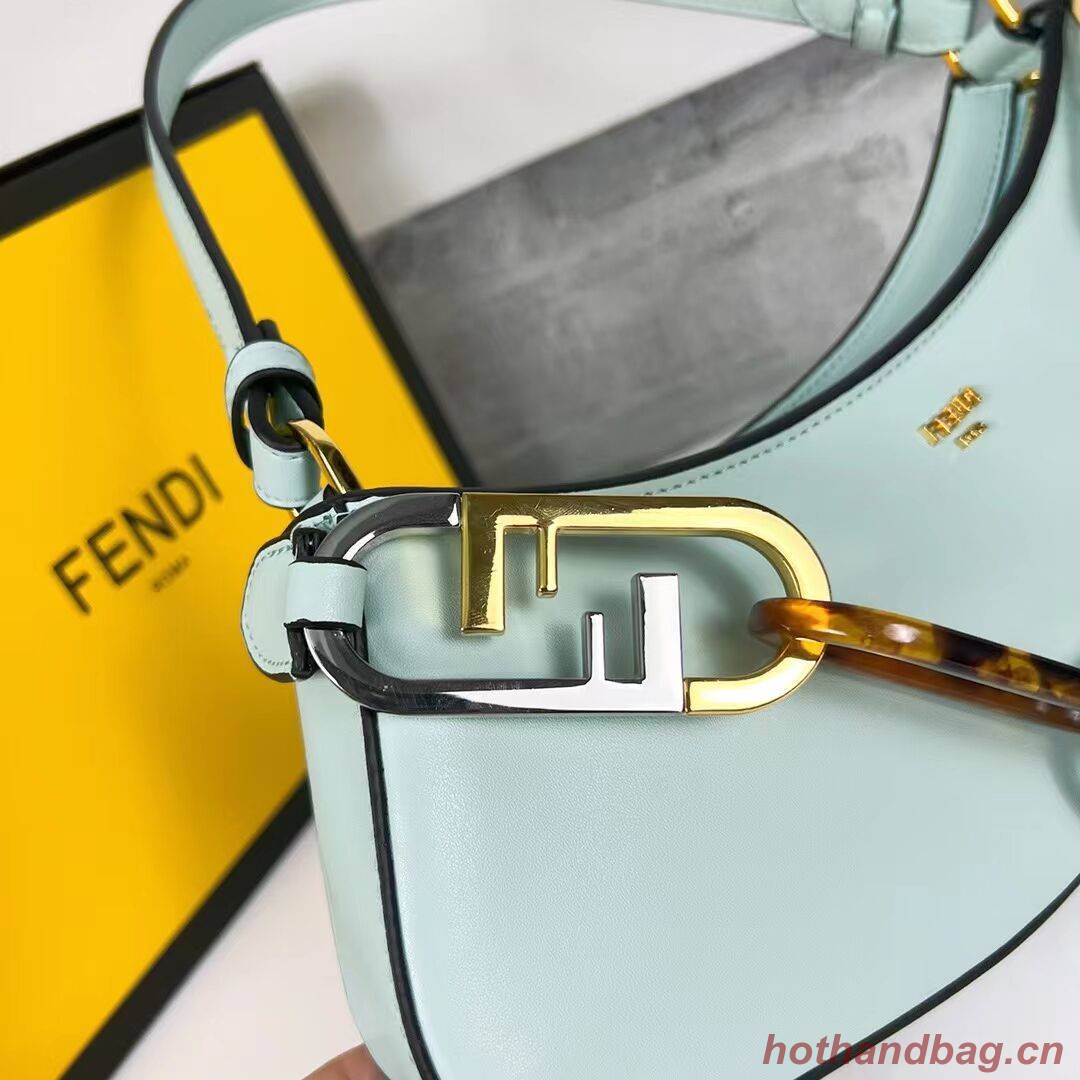 Fendi O Lock Swing Mint green leather pouch 8BS068A green Fendi O Lock Swing Mint green leather pouch 8BS068A green