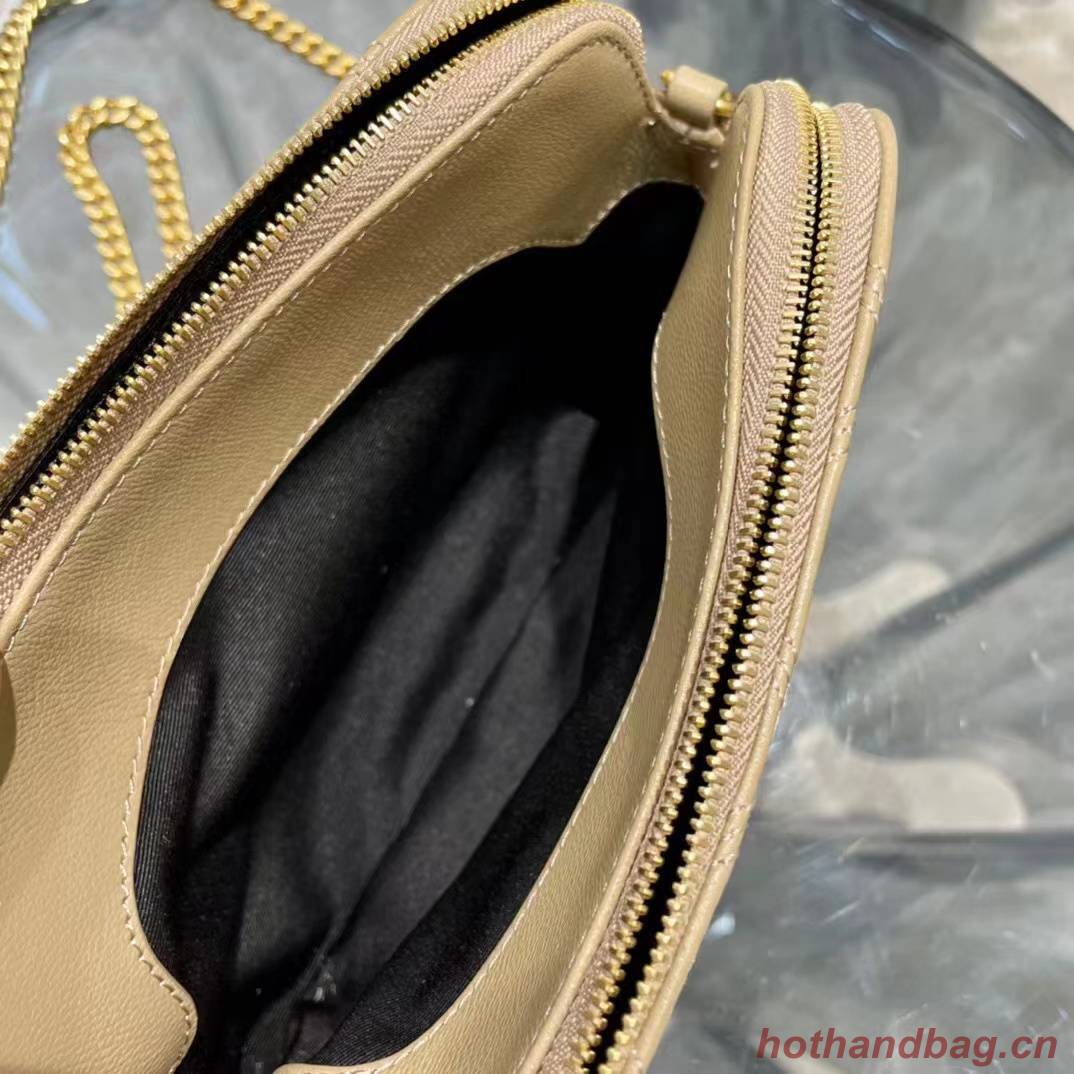 SAINT LAURENT MONOGRAM CHAIN WALLET IN LEATHER 655941 BEIGE SAINT LAURENT MONOGRAM CHAIN WALLET IN LEATHER 655941 BEIGE