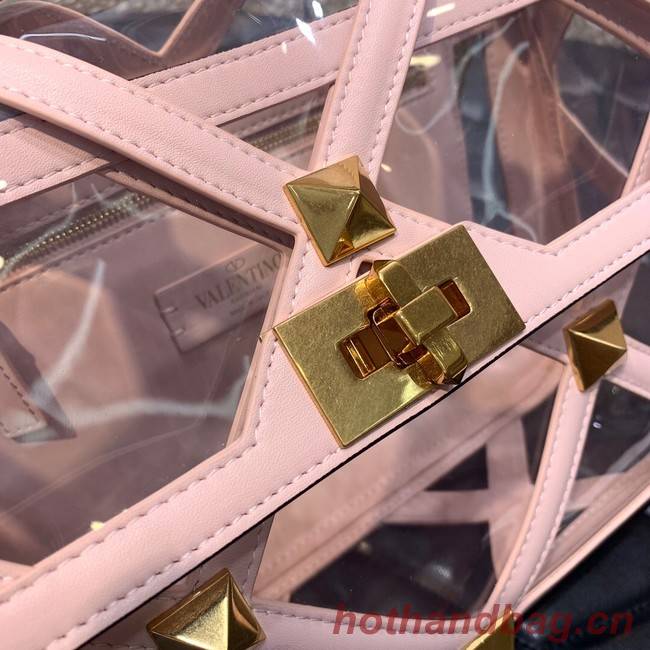 VALENTINO GARAVANI Roman Stud soft sheep leather chain shoulder bag WW2B0I60B pink