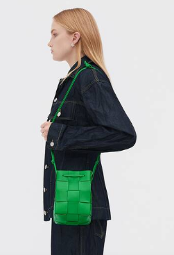 Bottega Veneta Small Cassette Bucket Bag 680218 Parakeet Bottega Veneta Small Cassette Bucket Bag 680218 Parakeet