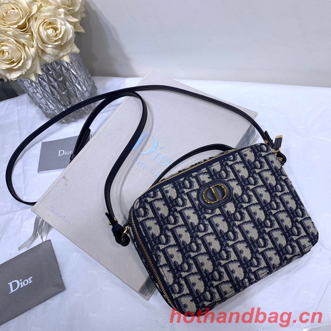 DIOR 30 MONTAIGNE BOX BAG Blue Multicolor Dior Oblique Jacquard S2141
