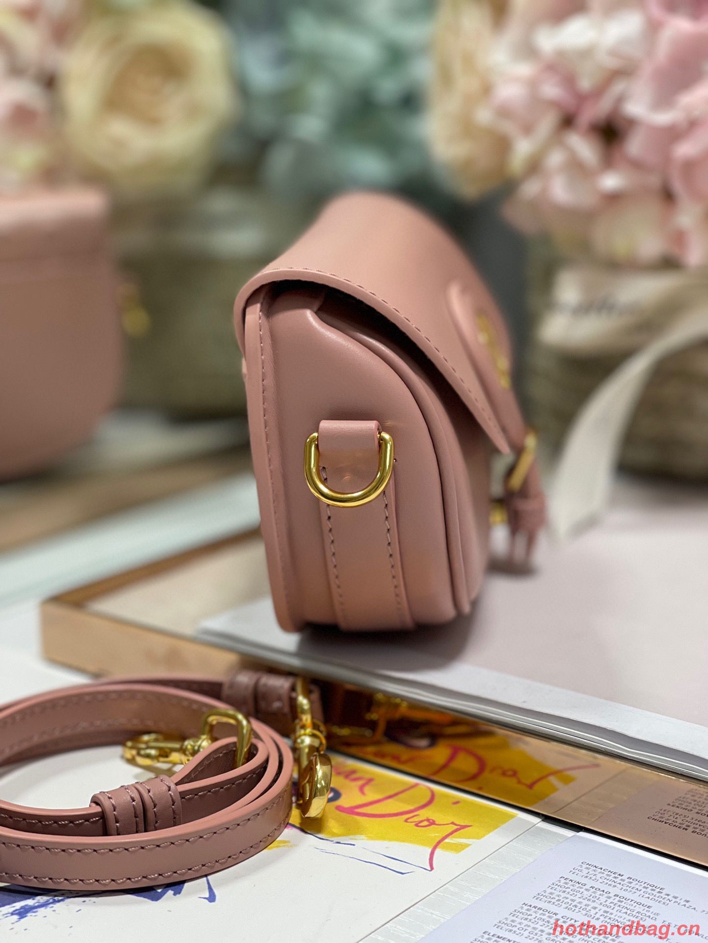 DIOR BOBBY EAST-WEST BAG Box Calfskin M9317S Pink DIOR BOBBY EAST-WEST BAG Box Calfskin M9317S Pink