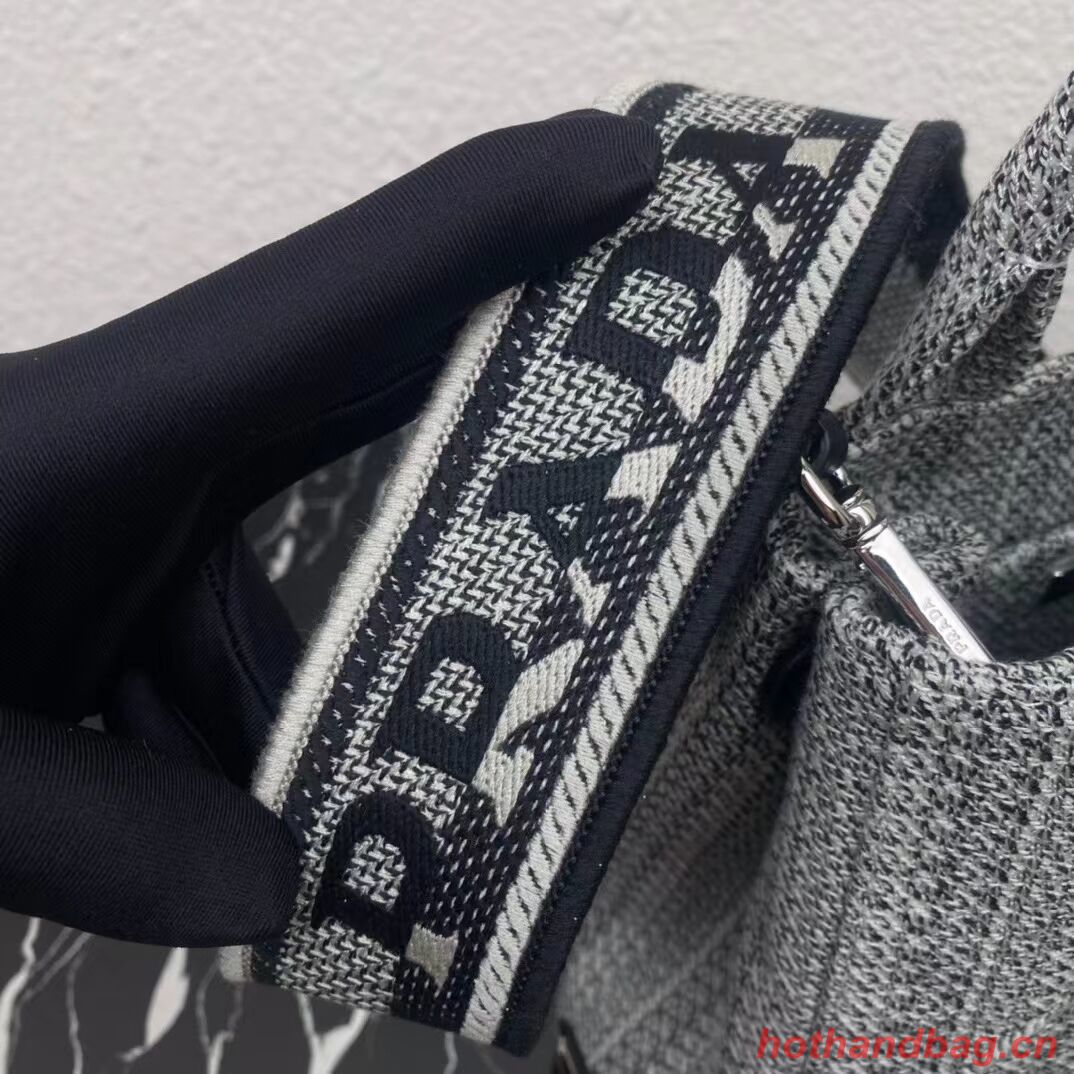 Prada SMALL SHOPPING BAG 1AV333 Black&grey Prada SMALL SHOPPING BAG 1AV333 Black&grey