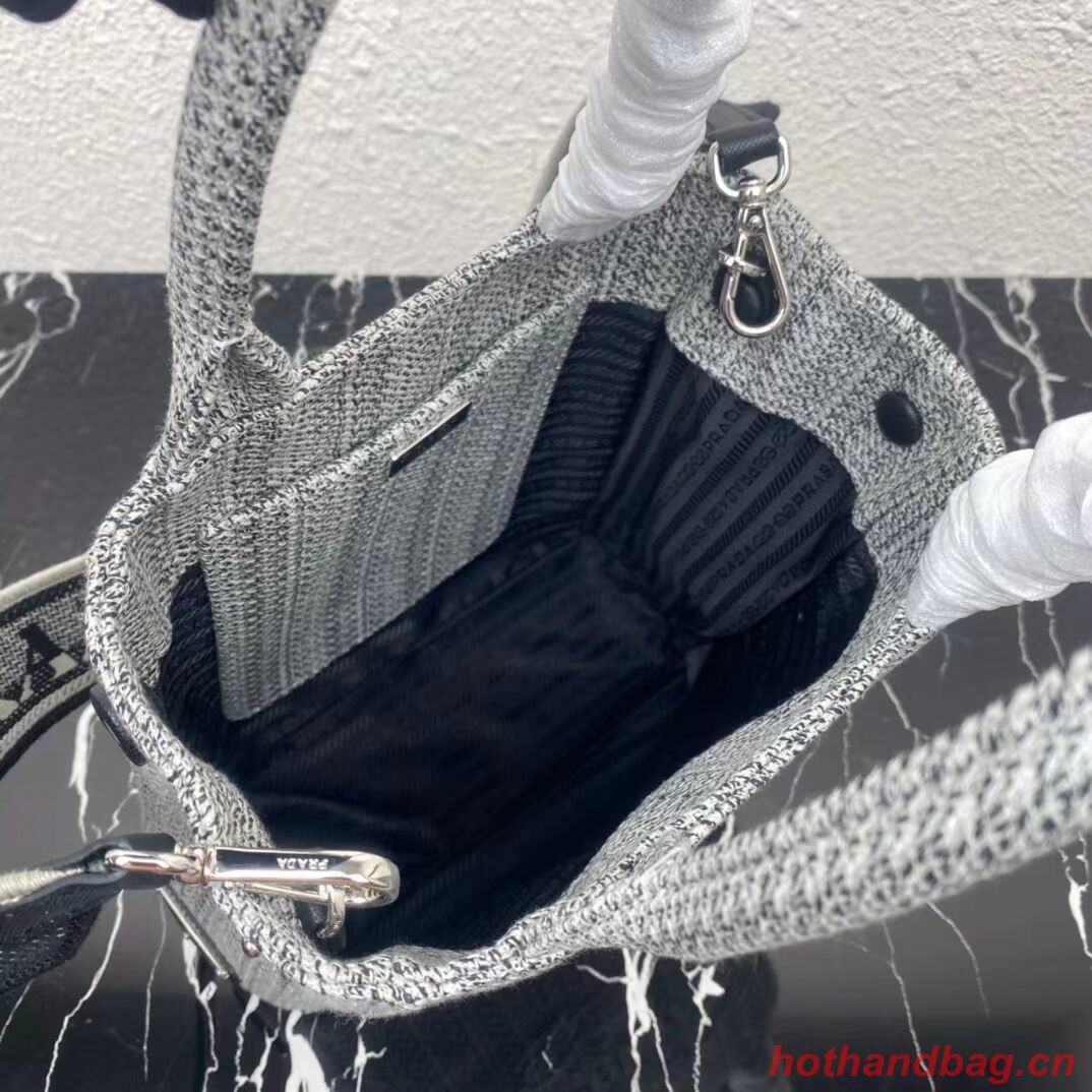Prada SMALL SHOPPING BAG 1AV333 Black&grey Prada SMALL SHOPPING BAG 1AV333 Black&grey