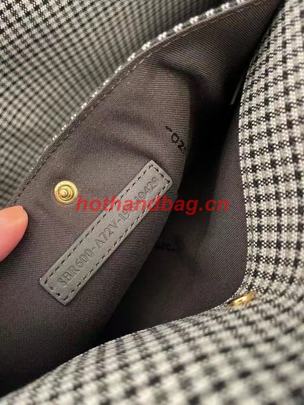 Fendi X-Tote houndstooth wool shopper with FF embroidery 8BH374A gray