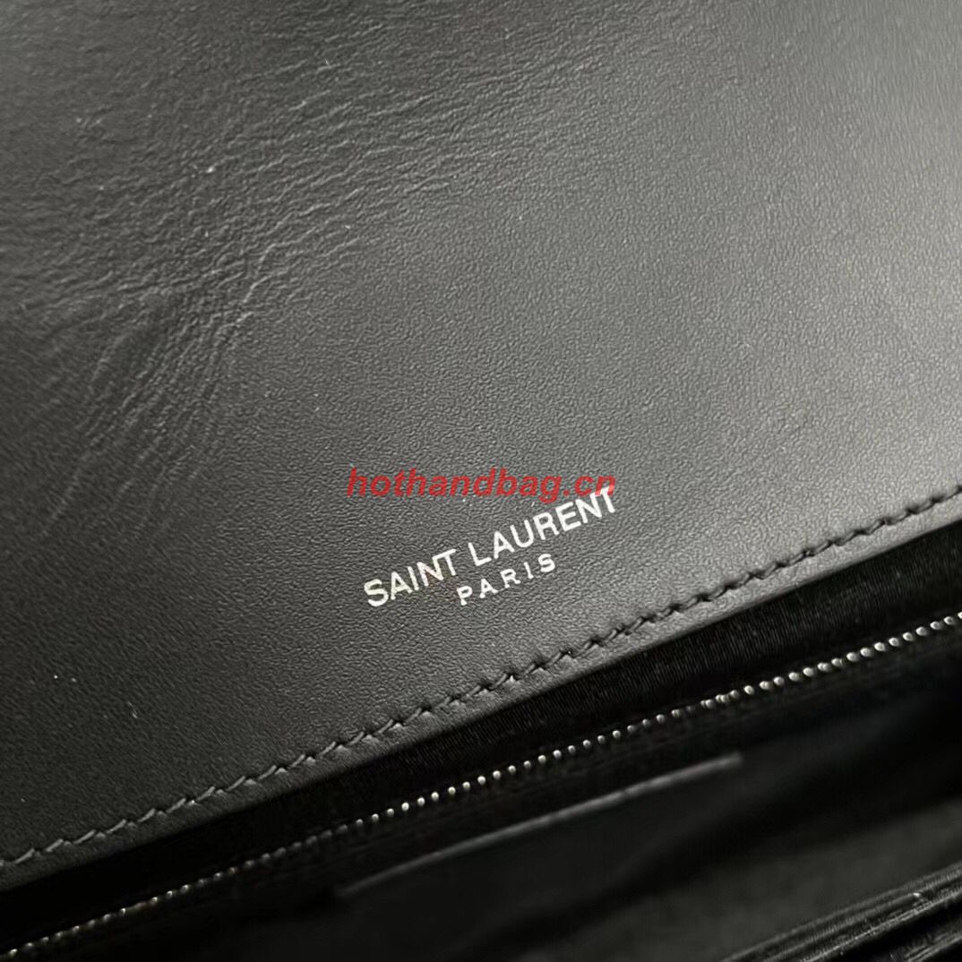 SAINT LAURENT JAMIE MEDIUM CHAIN BAG CARRE RIVE GAUCHE IN LAMBSKIN AND SUEDE 515821 black SAINT LAURENT JAMIE MEDIUM CHAIN BAG CARRE RIVE GAUCHE IN LAMBSKIN AND SUEDE 515821 black
