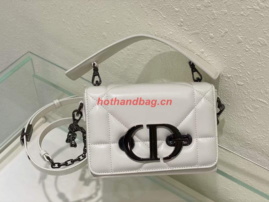 DIOR 30 MONTAIGNE BOX BAG WITH HANDLE Latte Maxicannage Lambskin M9218B WHITE DIOR 30 MONTAIGNE BOX BAG WITH HANDLE Latte Maxicannage Lambskin M9218B WHITE