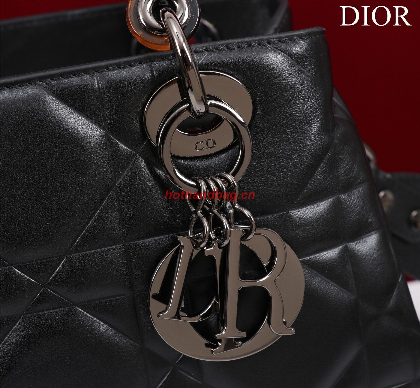 LADY DIOR TOP HANDLE SMALL BAG Latte Cannage Lambskin C0963 BLACK LADY DIOR TOP HANDLE SMALL BAG Latte Cannage Lambskin C0963 BLACK