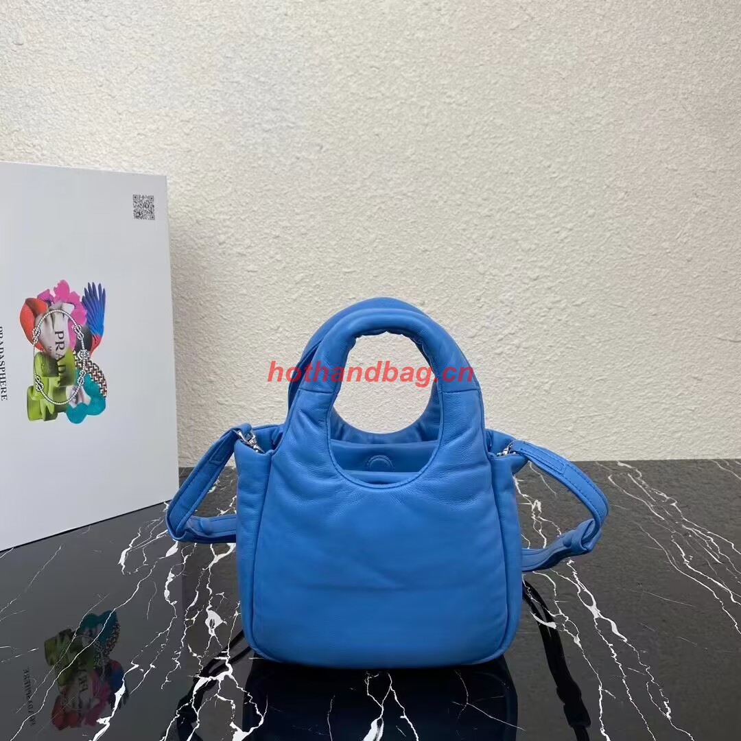 Prada Small padded Soft nappa-leather bag 1BA359 blue Prada Small padded Soft nappa-leather bag 1BA359 blue