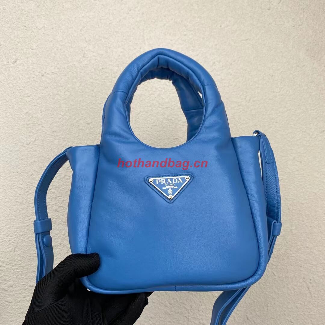 Prada Small padded Soft nappa-leather bag 1BA359 blue Prada Small padded Soft nappa-leather bag 1BA359 blue