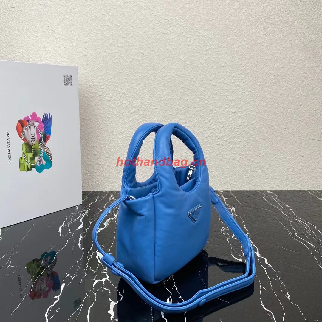 Prada Small padded Soft nappa-leather bag 1BA359 blue Prada Small padded Soft nappa-leather bag 1BA359 blue