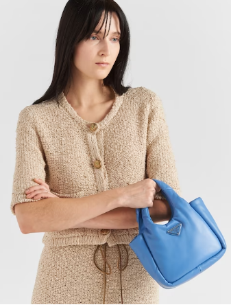 Prada Small padded Soft nappa-leather bag 1BA359 blue Prada Small padded Soft nappa-leather bag 1BA359 blue