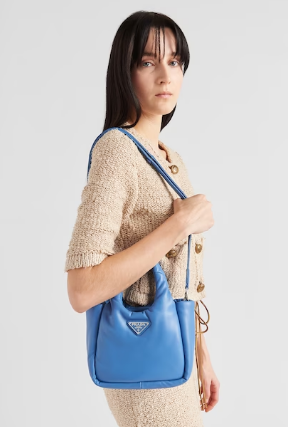Prada Small padded Soft nappa-leather bag 1BA359 blue Prada Small padded Soft nappa-leather bag 1BA359 blue