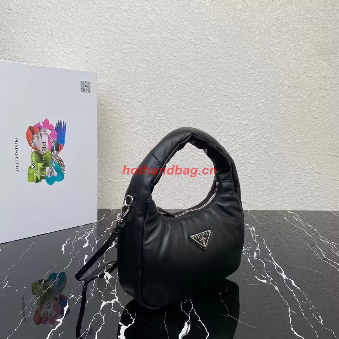 Prada Soft padded nappa leather mini-bag 1BA384 black Prada Soft padded nappa leather mini-bag 1BA384 black