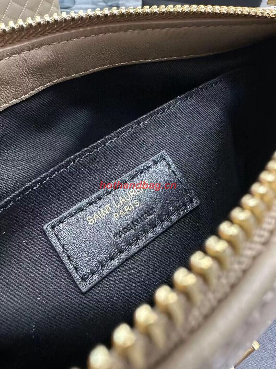 SAINT LAUREN SADE LARGE CLUTCH IN LAMBSKIN Y433955 Beige SAINT LAUREN SADE LARGE CLUTCH IN LAMBSKIN Y433955 Beige