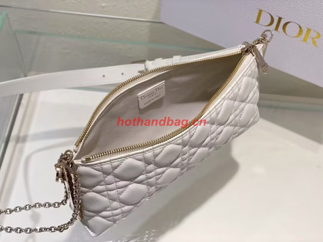SMALL DIOR CD LOUNGE BAG Latte Supple Macrocannage Lambskin M2252ONG SMALL DIOR CD LOUNGE BAG Latte Supple Macrocannage Lambskin M2252ONG