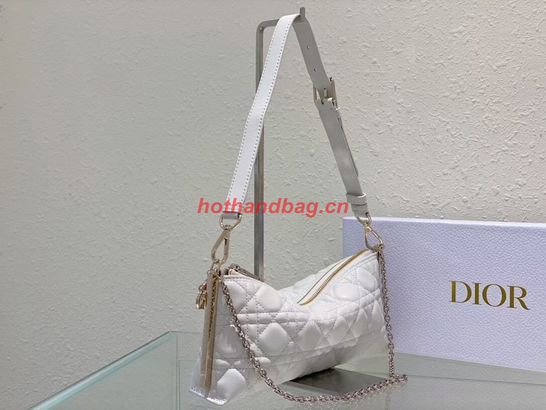 SMALL DIOR CD LOUNGE BAG Latte Supple Macrocannage Lambskin M2252ONG SMALL DIOR CD LOUNGE BAG Latte Supple Macrocannage Lambskin M2252ONG