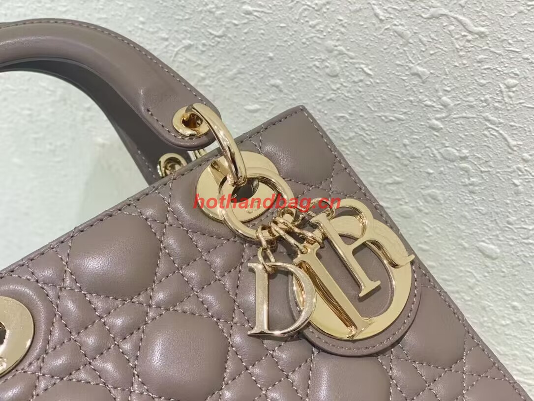 SMALL LADY DIOR MY ABCDIOR BAG Cannage Lambskin M0538ONG Hazelnut SMALL LADY DIOR MY ABCDIOR BAG Cannage Lambskin M0538ONG Hazelnut