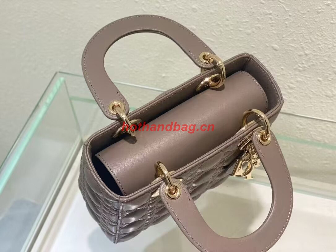 SMALL LADY DIOR MY ABCDIOR BAG Cannage Lambskin M0538ONG Hazelnut SMALL LADY DIOR MY ABCDIOR BAG Cannage Lambskin M0538ONG Hazelnut