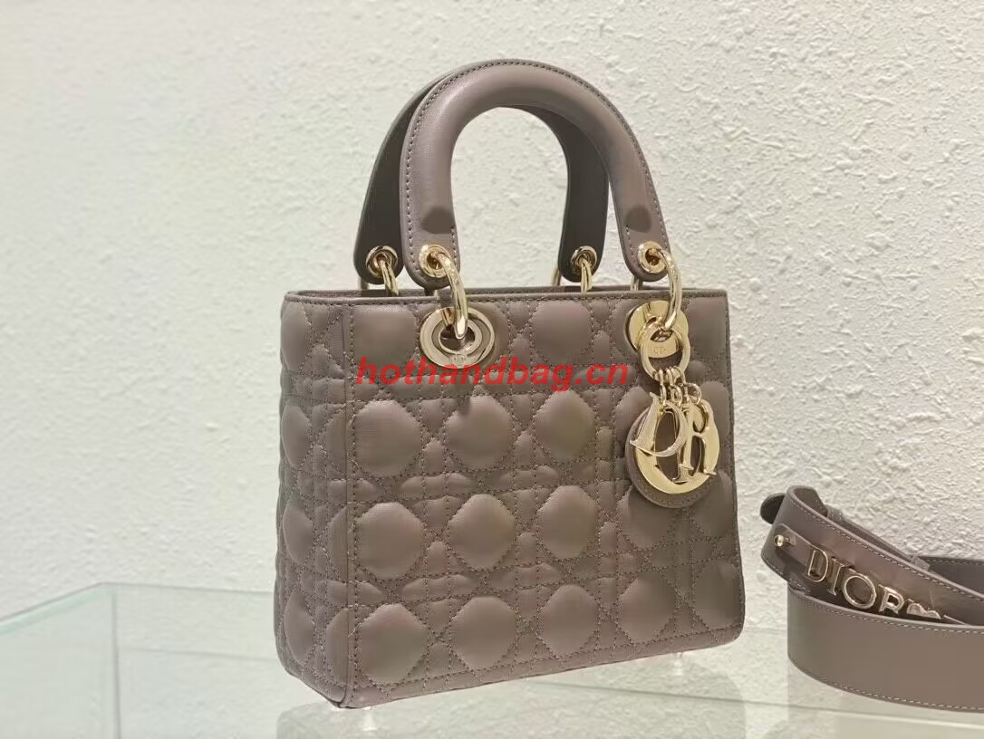 SMALL LADY DIOR MY ABCDIOR BAG Cannage Lambskin M0538ONG Hazelnut SMALL LADY DIOR MY ABCDIOR BAG Cannage Lambskin M0538ONG Hazelnut