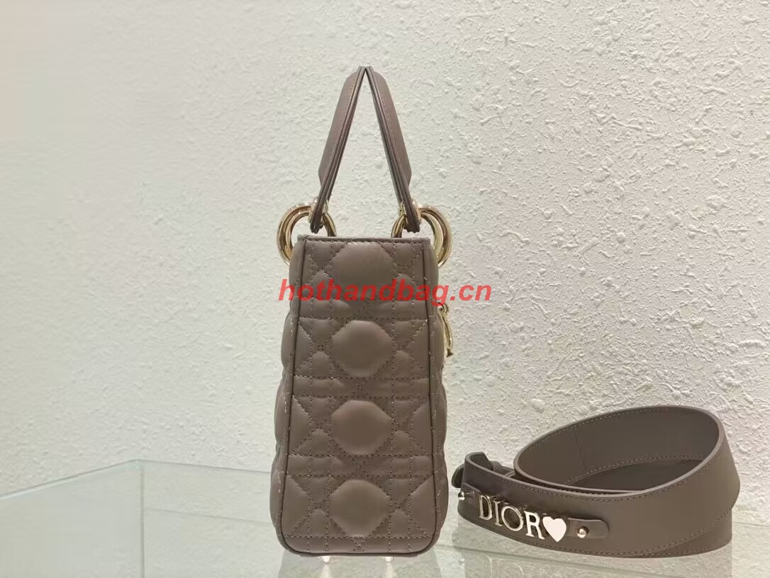 SMALL LADY DIOR MY ABCDIOR BAG Cannage Lambskin M0538ONG Hazelnut SMALL LADY DIOR MY ABCDIOR BAG Cannage Lambskin M0538ONG Hazelnut