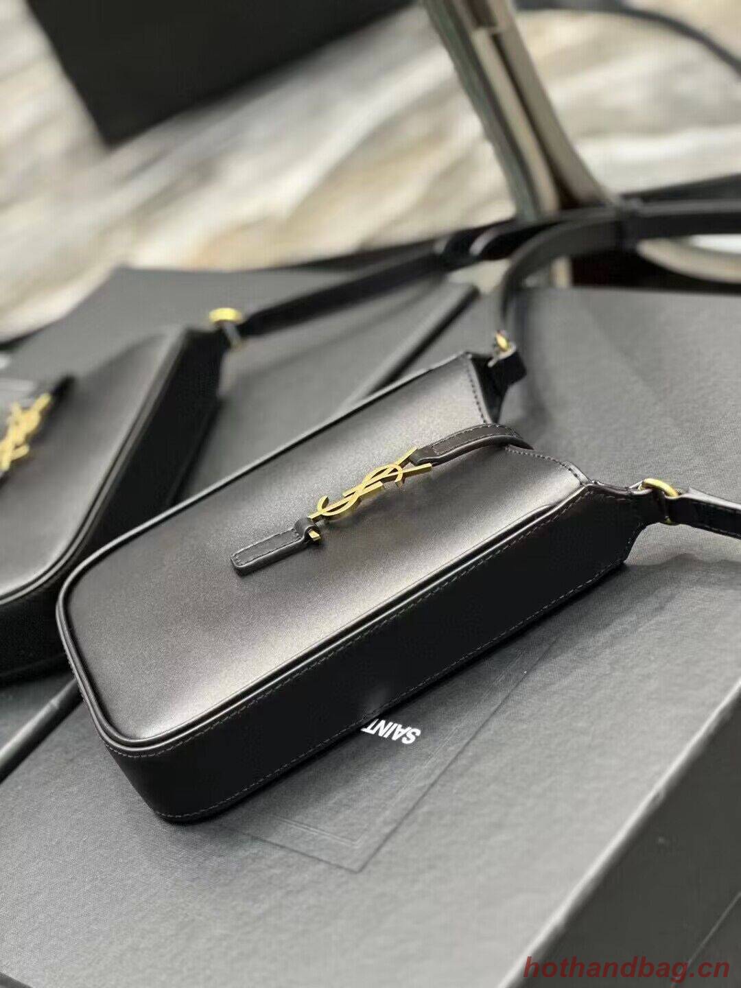 SAINT LAURENT LE 5 A 7 MINI VERTICAL IN SHINY LEATHER 7352142 black SAINT LAURENT LE 5 A 7 MINI VERTICAL IN SHINY LEATHER 7352142 black