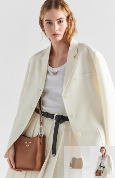 Prada Leather mini shoulder bag 1BH191 Caramel Prada Leather mini shoulder bag 1BH191 Caramel