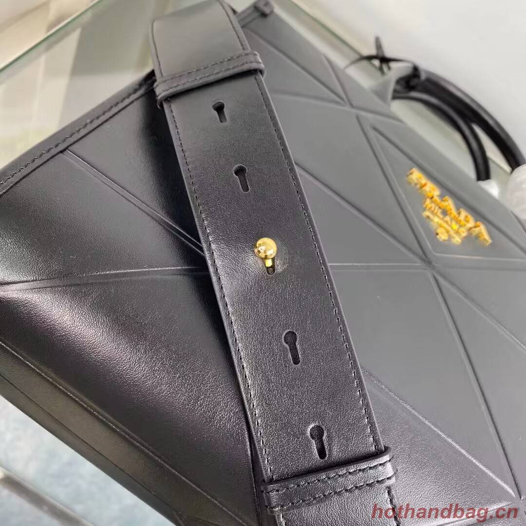 Small leather Prada Symbole bag with topstitching 1HH039 black Small leather Prada Symbole bag with topstitching 1HH039 black