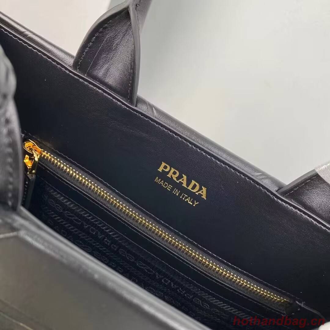 Small leather Prada Symbole bag with topstitching 1HH039 black Small leather Prada Symbole bag with topstitching 1HH039 black